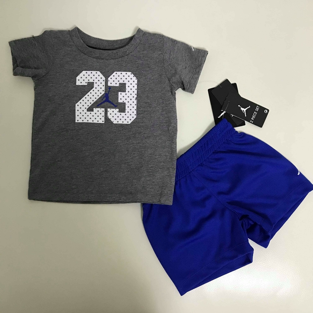 Jordan baby boy blue shorts set